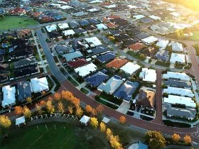 Housing in Ellenbrook from the air