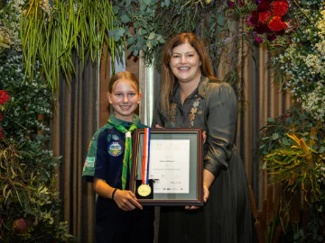 Mayor Tanya Richardson with Young Community Citizen of the Year, Katie Williams