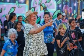 People enjoying the day at Kambarang Festival in Midland