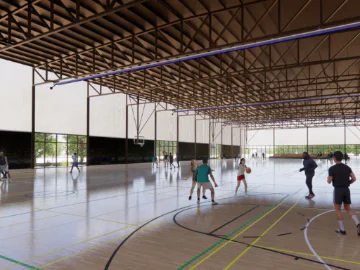 Artist's impression of Swan Active Ellenbrook sports court