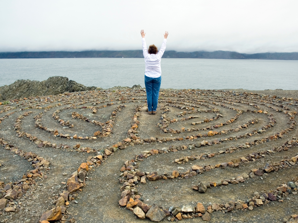 Labyrinth walking meditation