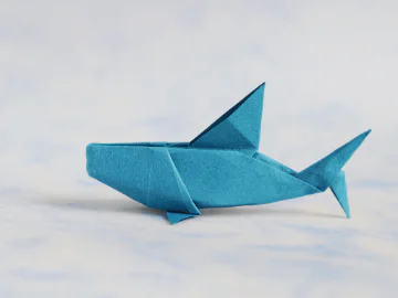 An origami shark